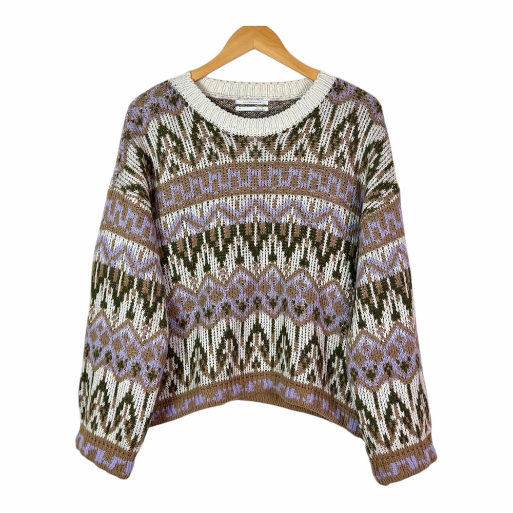 Anthropologie Fabiana Italian Wool Alpaca Blend Sweater size XL